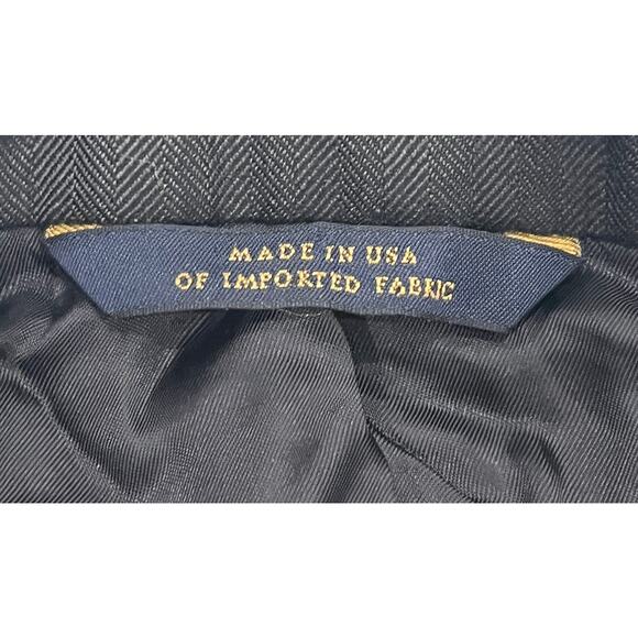 13-19 BROOKS BROTHERS Men's Fitzgerald 1818 Wool Suit Striped Black Size 42R/W36 - Picture 11 of 16